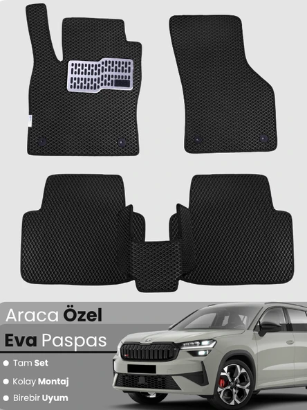 SKODA KODİAQ (2024-2025) Uyumlu EVA Paspas Tam Set–Oto Paspas,Araca Özel,Kolay Montaj ürün görseli 1