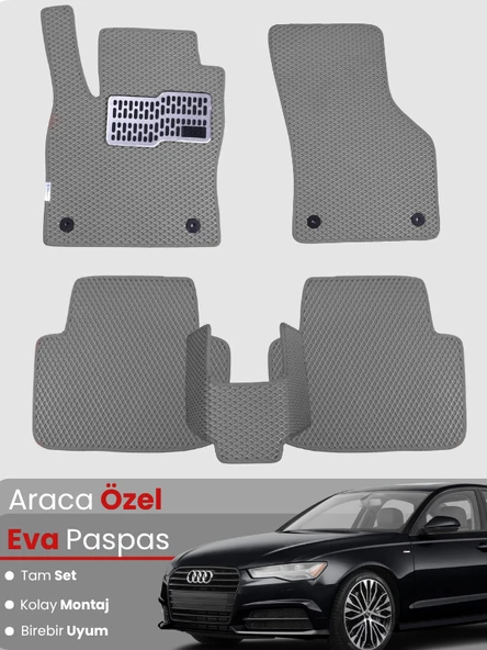 AUDİ A6 (2012-2018) Uyumlu EVA Paspas Tam Set–Araca Özel,Su Geçirmez,Hızlı ve Kolay Montaj ürün görseli 1