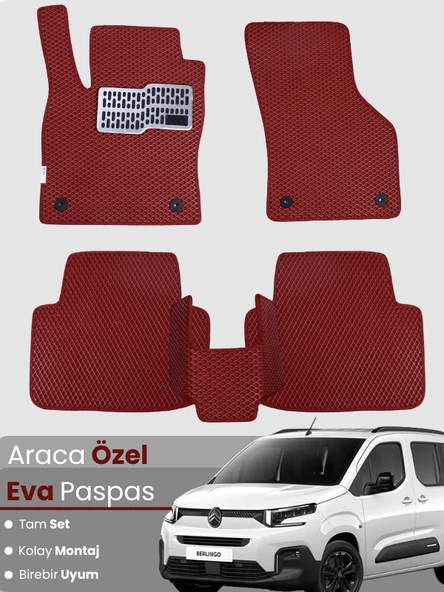Citroen Berlingo (2019 ve Sonrası) EVA Paspas Tam Set – Birebir Uyum,Araca Özel Tasarım,Kolay Montaj ürün görseli 1