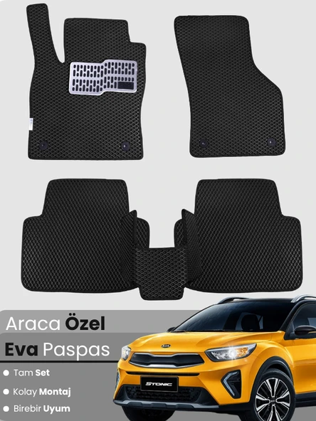 Kia Stonic (2017-2025) Uyumlu EVA Paspas Tam Set – Birebir Uyum,Araca Özel Tasarım,Kolay Montaj ürün görseli 1
