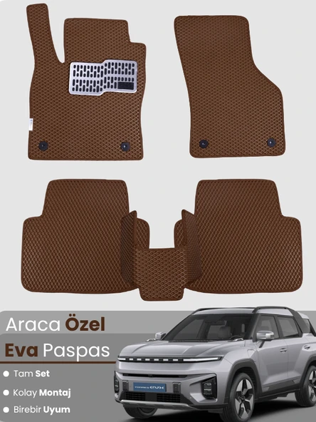 SSANGYONG TORRES ELEKTRİKLİ (2022-2025) Uyumlu EVA Paspas Tam Set–Oto Paspas,Araca Özel,Kolay Montaj ürün görseli 1