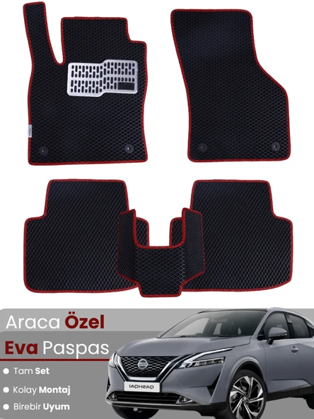 Nissan Qashqai E-Power (2021-2024) Uyumlu EVA Paspas Tam Set–Araca Özel Kesim,Kaymaz,Kolay Montaj ürün görseli 1