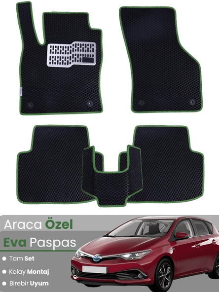 TOYOTA AURİS (2015-2020) Uyumlu EVA Paspas Tam Set–Oto Paspas,Araca Özel,Kolay Montaj ürün görseli 1