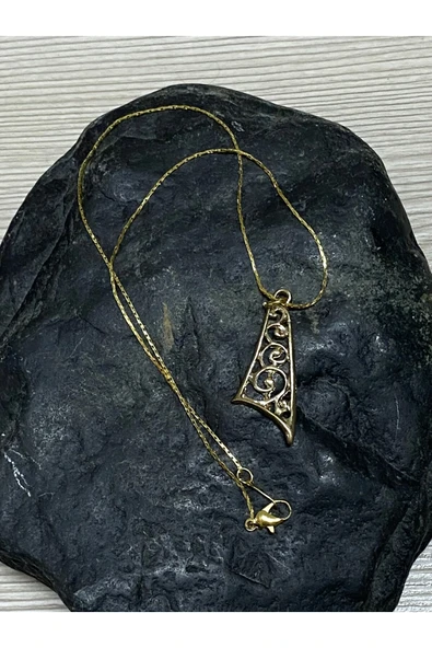 SANAT TACİRİ ALTIN SARISI ZİNCİRLİ KOLYE ürün görseli 1