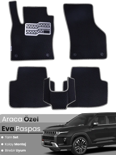 SSANGYONG TORRES BENZİNLİ (2022-2025) Uyumlu EVA Paspas Tam Set–Oto Paspas,Araca Özel,Kolay Montaj ürün görseli 1