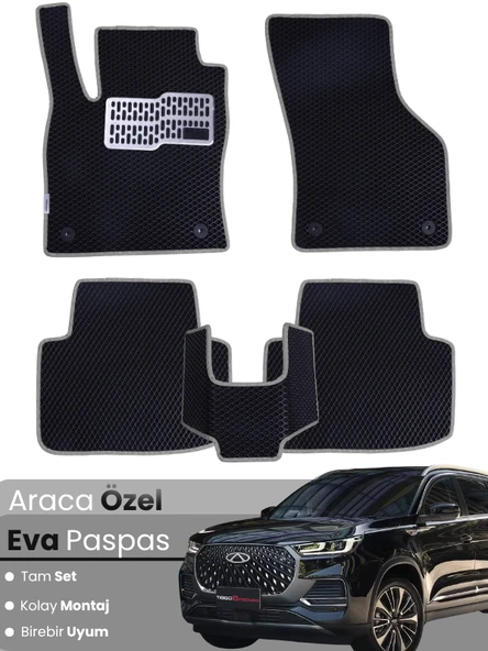 CHERY TİGGO 8 PRO MAX (2024-2025) Uyumlu EVA Paspas Tam Set–Araca Özel,Su Geçirmez,Kolay Montaj ürün görseli 1