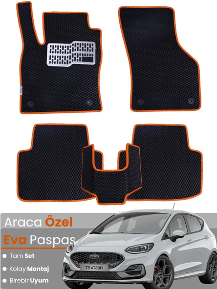FORD FİESTA (2017-2024) Uyumlu EVA Paspas Tam Set–Araca Özel,Su Geçirmez,Kolay Montaj ürün görseli 1