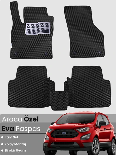 FORD ECOSPORT (2013-2024) Uyumlu EVA Paspas Tam Set–Araca Özel,Su Geçirmez,Kolay Montaj ürün görseli 1