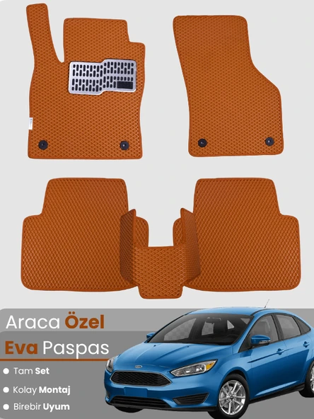 FORD FOCUS 3.5 (2015-2018) Uyumlu EVA Paspas Tam Set–Araca Özel,Su Geçirmez,Kolay Montaj ürün görseli 1
