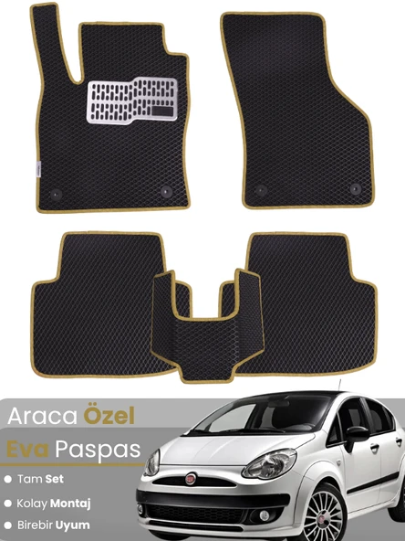 FİAT PUNTO EVO (2009-2012) Uyumlu EVA Paspas Tam Set–Araca Özel,Su Geçirmez,Hızlı ve Kolay Montaj ürün görseli 1