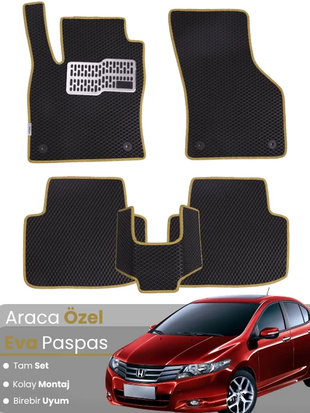 HONDA CİTY (2008-2013) Uyumlu EVA Paspas Tam Set–Araca Özel,Su Geçirmez,Kolay Montaj ürün görseli 1