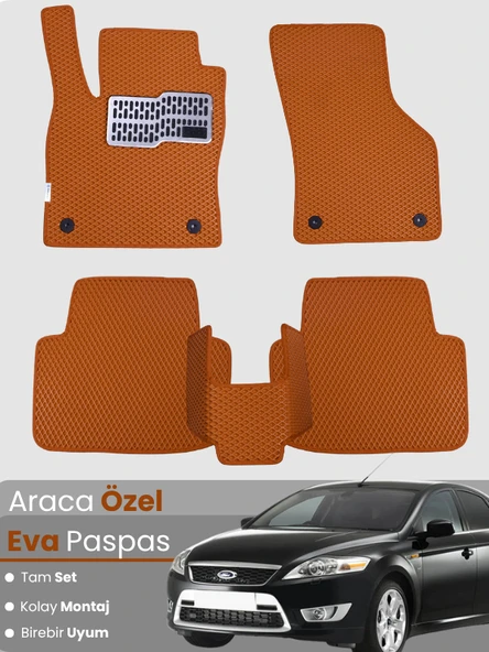 FORD MONDEO (2007-2014) Uyumlu EVA Paspas Tam Set–Araca Özel,Su Geçirmez,Kolay Montaj ürün görseli 1