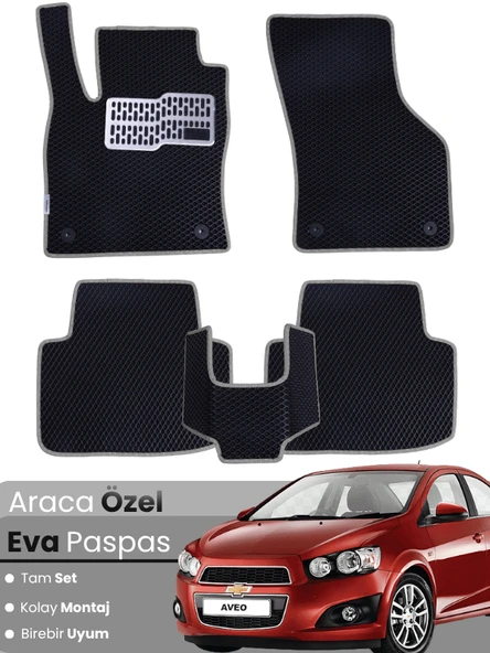 CHEVROLET AVEO (2012-2015) Uyumlu EVA Paspas Tam Set–Araca Özel,Su Geçirmez,Kolay Montaj ürün görseli 1