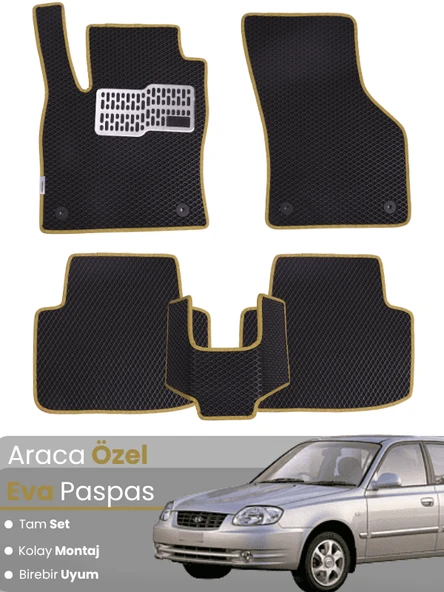 HYUNDAİ ACCENT ADMİRE (1999-2005) Uyumlu EVA Paspas Tam Set–Araca Özel,Kolay Montaj ürün görseli 1