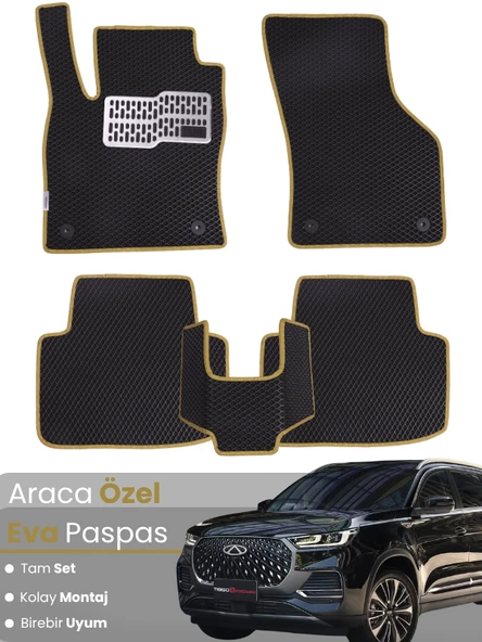 CHERY TİGGO 8 PRO MAX (2024-2025) Uyumlu EVA Paspas Tam Set–Araca Özel,Su Geçirmez,Kolay Montaj ürün görseli 1