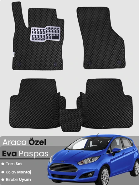 FORD FİESTA (2009-2016) Uyumlu EVA Paspas Tam Set–Araca Özel,Su Geçirmez,Kolay Montaj ürün görseli 1