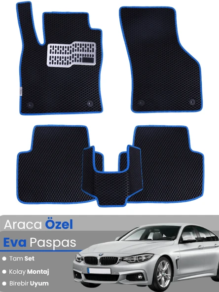 BMW 4 SERİSİ F36 XDRİVE (2014-2020) Uyumlu EVA Paspas Tam Set–Araca Özel,Su Geçirmez ürün görseli 1