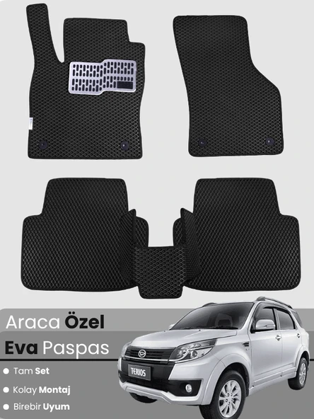 DAHİATSU TERİOS (1997-2005) Uyumlu EVA Paspas Tam Set–Araca Özel,Su Geçirmez,Kolay Montaj ürün görseli 1