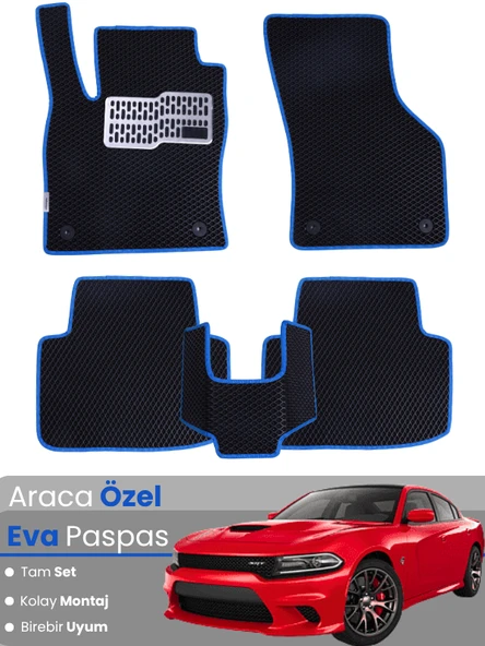 DODGE CHARGER (2015-2024) Uyumlu EVA Paspas Tam Set–Araca Özel,Su Geçirmez,Kolay Montaj ürün görseli 1