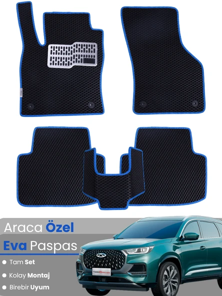 CHERY TİGGO8 AVANTGARDE (2024-2025) Uyumlu EVA Paspas Tam Set–Araca Özel,Su Geçirmez,Kolay Montaj ürün görseli 1