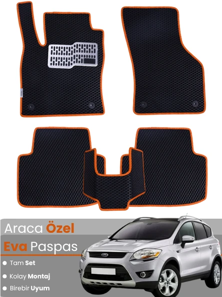 FORD KUGA 1 (2008-2012) Uyumlu EVA Paspas Tam Set–Araca Özel,Su Geçirmez,Kolay Montaj ürün görseli 1