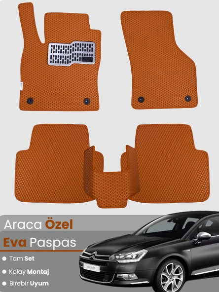 CİTROEN C5 (2008-2017) Uyumlu EVA Paspas Tam Set–Araca Özel,Su Geçirmez,Hızlı ve Kolay Montaj ürün görseli 1