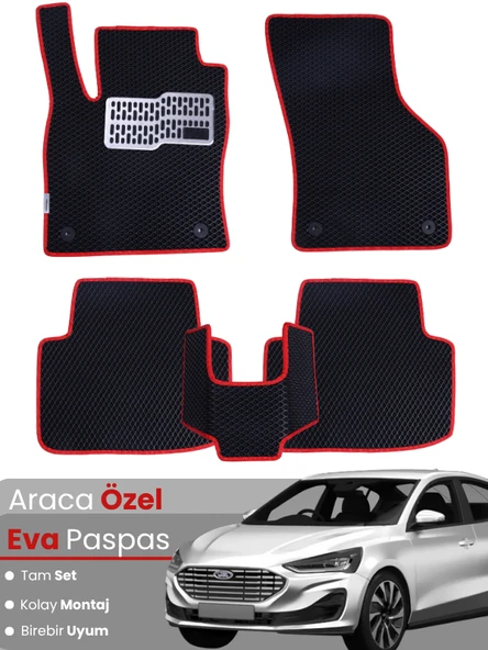 FORD FOCUS 5 (2024-2025) Uyumlu EVA Paspas Tam Set–Araca Özel,Su Geçirmez,Kolay Montaj ürün görseli 1