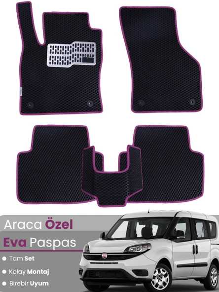 FİAT DOBLO (2010-2022) Uyumlu EVA Paspas Tam Set–Araca Özel,Su Geçirmez,Kolay Montaj ürün görseli 1