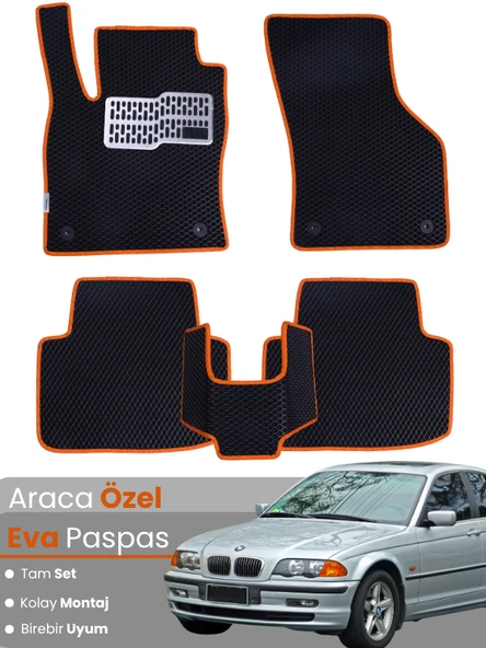 BMW 3 SERİSİ E46 (1997-2006) Uyumlu EVA Paspas Tam Set–Araca Özel,Su Geçirmez,Kolay Montaj ürün görseli 1