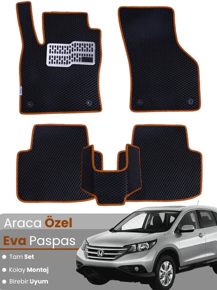 HONDA CRV 4 (2012-2017) Uyumlu EVA Paspas Tam Set–Araca Özel,Kolay Montaj,Su Geçirmez ürün görseli 1