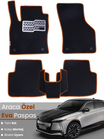 CİTROEN DS4 (2021-2024) Uyumlu EVA Paspas Tam Set–Araca Özel,Su Geçirmez,Kolay Montaj ürün görseli 1