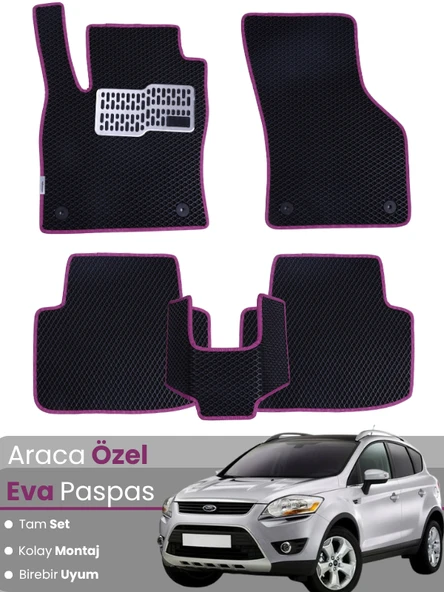FORD KUGA 1 (2008-2012) Uyumlu EVA Paspas Tam Set–Araca Özel,Su Geçirmez,Kolay Montaj ürün görseli 1