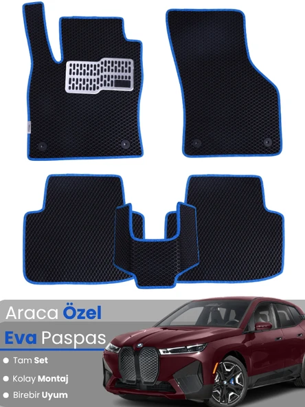 BMW İX40 (2022-2025) Uyumlu EVA Paspas Tam Set–Araca Özel,Su Geçirmez,Hızlı ve Kolay Montaj ürün görseli 1