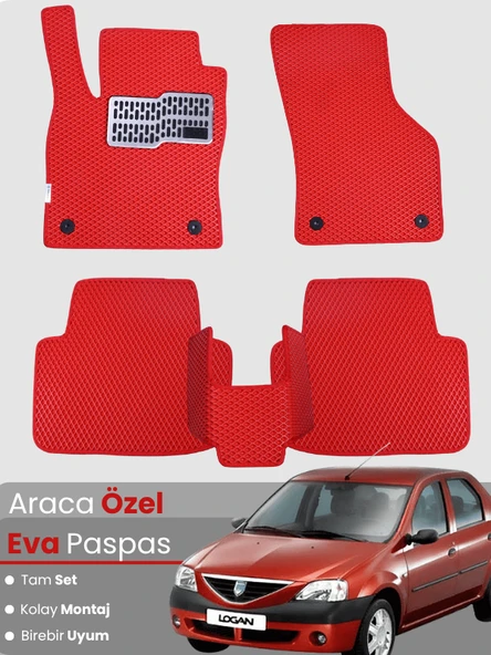 DACİA LOGAN (2004-2012) Uyumlu EVA Paspas Tam Set–Araca Özel,Su Geçirmez,Hızlı ve Kolay Montaj ürün görseli 1