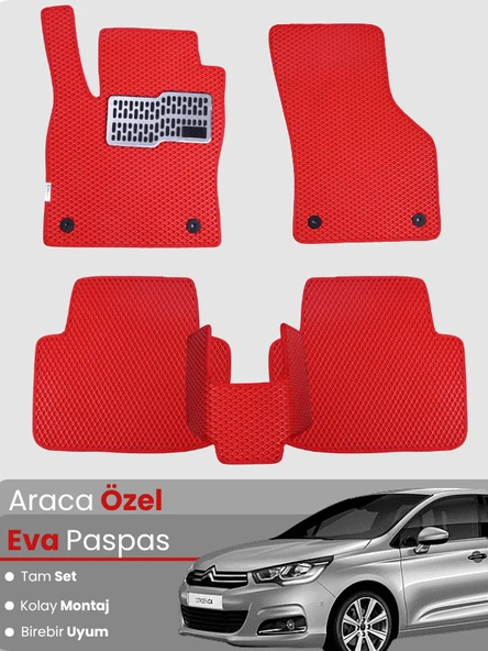 CİTROEN C4 (2011-2018) Uyumlu EVA Paspas Tam Set–Araca Özel,Su Geçirmez,Hızlı ve Kolay Montaj ürün görseli 1