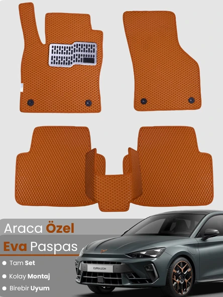 CUPRA LEON (2024-2025) Uyumlu EVA Paspas Tam Set–Araca Özel,Su Geçirmez,Kolay Montaj ürün görseli 1