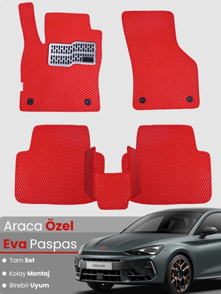 CUPRA LEON (2024-2025) Uyumlu EVA Paspas Tam Set–Araca Özel,Su Geçirmez,Kolay Montaj ürün görseli 1