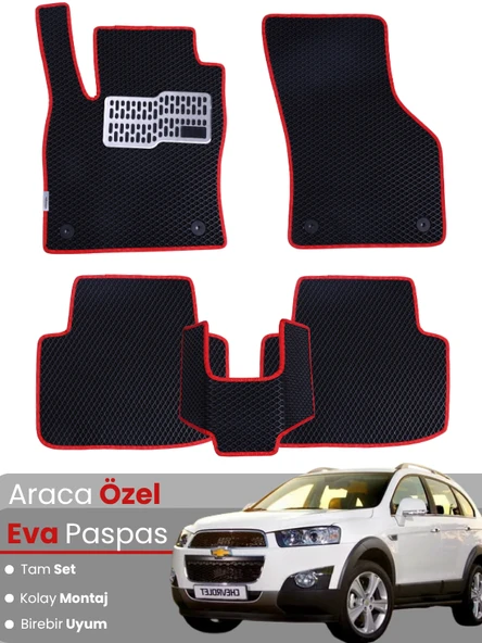 CHEVROLET CAPTİVA (2011-2015) Uyumlu EVA Paspas Tam Set–Araca Özel,Su Geçirmez,Kolay Montaj ürün görseli 1