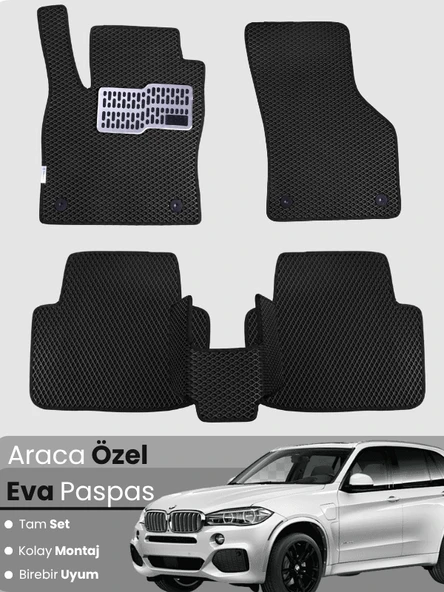 BMW X5 F15 (2013-2019) Uyumlu EVA Paspas Tam Set–Araca Özel,Su Geçirmez,Hızlı ve Kolay Montaj ürün görseli 1