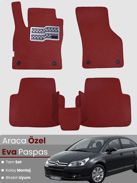 CİTROEN C4 (2004-2010) Uyumlu EVA Paspas Tam Set–Araca Özel,Su Geçirmez,Hızlı ve Kolay Montaj ürün görseli 1