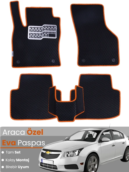 CHEVROLET CRUZE HATCHBACK (2008-2014) Uyumlu EVA Paspas Tam Set–Araca Özel,Su Geçirmez ürün görseli 1