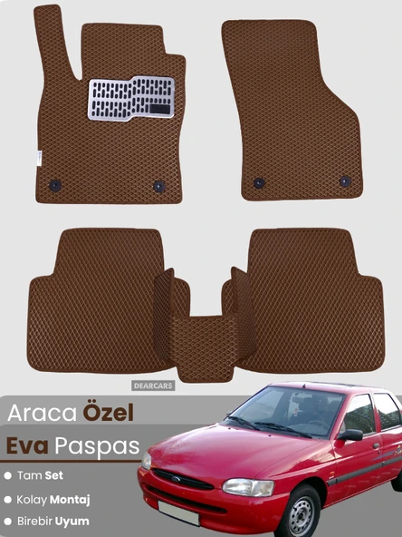 FORD ESCORT (1990-1998) Uyumlu EVA Paspas Tam Set–Araca Özel,Su Geçirmez,Kolay Montaj ürün görseli 1