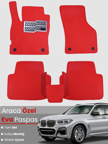 BMW X3 G01 (2017-2024) Uyumlu EVA Paspas Tam Set–Araca Özel,Su Geçirmez,Hızlı ve Kolay Montaj ürün görseli 1