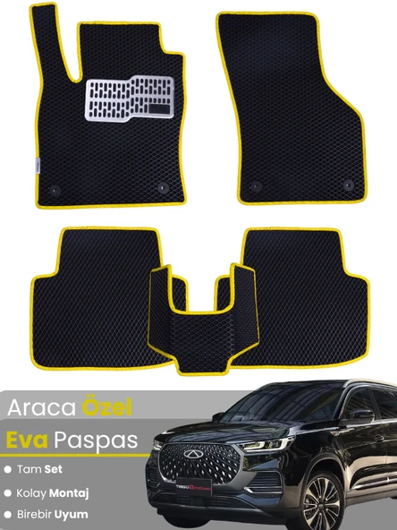 CHERY TİGGO 8 PRO MAX (2024-2025) Uyumlu EVA Paspas Tam Set–Araca Özel,Su Geçirmez,Kolay Montaj ürün görseli 1