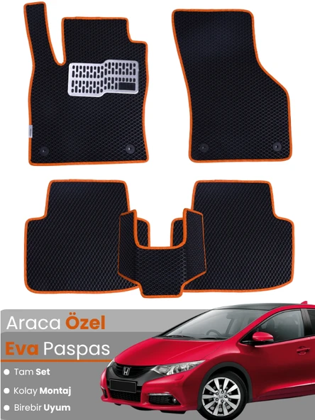 HONDA CİVİC FB/FG HATCHBACK (2012-2015) Uyumlu EVA Paspas Tam Set–Araca Özel Tasarım ürün görseli 1