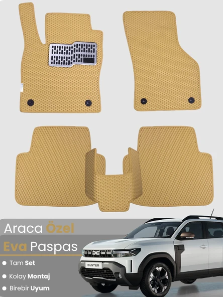 DACİA DUSTER (2018-2024) Uyumlu EVA Paspas Tam Set–Araca Özel,Su Geçirmez,Kolay Montaj ürün görseli 1