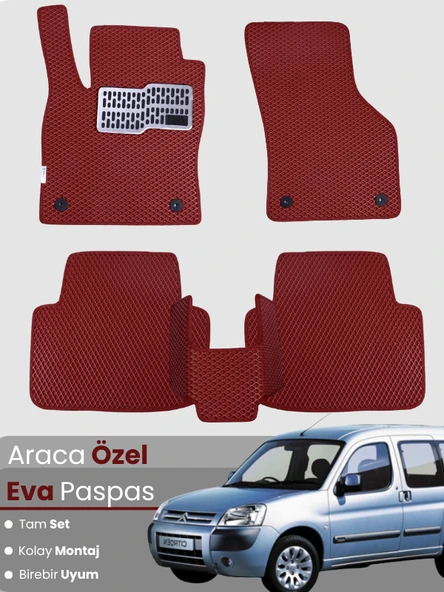 CİTROEN BERLİNGO (2008-2018) Uyumlu EVA Paspas Tam Set–Araca Özel,Su Geçirmez,Kolay Montaj ürün görseli 1