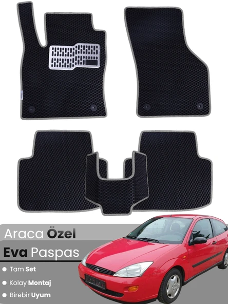 FORD FOCUS 1 (1998-2005) Uyumlu EVA Paspas Tam Set–Araca Özel,Su Geçirmez,Kolay Montaj ürün görseli 1