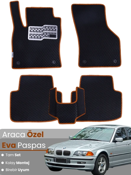 BMW 3 SERİSİ E46 (1997-2006) Uyumlu EVA Paspas Tam Set–Araca Özel,Su Geçirmez,Kolay Montaj ürün görseli 1