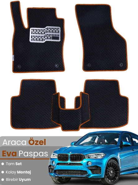 BMW X6 E71 (2008-2014) Uyumlu EVA Paspas Tam Set–Araca Özel,Su Geçirmez,Hızlı ve Kolay Montaj ürün görseli 1